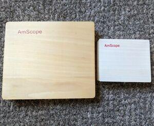 100pc + 25pc Prepared Glass Microscope Slides in Wood Case AmScope