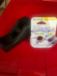 Black 1&#034; Max Desktop Tape Dispenser w Bonus 400&#034; Tape Roll