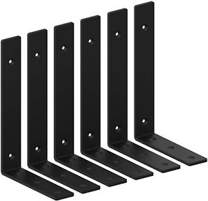 Black Shelf Brackets 12 Inch Heavy Duty Metal Shelf Supports Holders