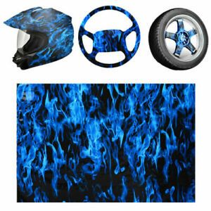 0.5X1M Water Transfer Print Film Hydrographic BLUE FLAME SKUL PRINT DIP HYDRO