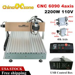 2200W CNC 6090 4axis Router Milling Engraving Machine Carving Cutting Machine US