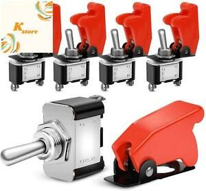 Nilight 90014E Heavy Duty Rocker Toggle Switch 12V 20A Red Cover SPST ON/Off 2Pi