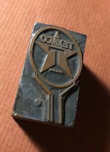 Vintage Texaco Printing Block Sign Advertising Advertisements 1.5”