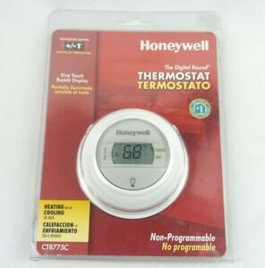Honeywell CT8775C The Digital Round  Manual Thermostat HEAT and COOL NIB
