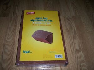 STAPLES OPEN TOP ALPHABETICAL FILE 21 POCKETS A - Z- TABS NEW IN SEALED PACKING