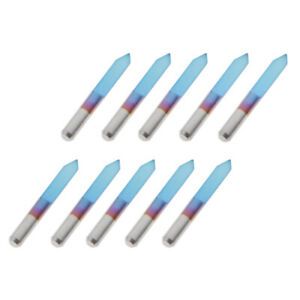 40/45/60/90 Degrees Blue Coated Flat Bottom Milling Cutter 60 degrees 0.3mm