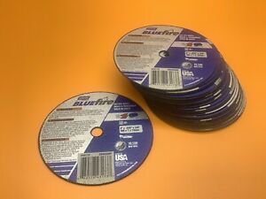 NEW 25 NORTON BLUEFIRE 66252843173 CUT-OFF WHEEL 4&#034;X.035&#034;X3/8&#034; STEEL &amp; STAINLESS