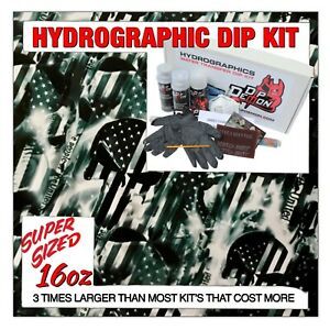 Hydrographic dip kit We the People Skulls  hydro dip dipping 16oz US Flag