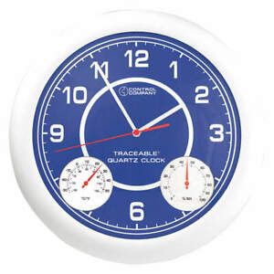 TRACEABLE 1071 Wall Clock,Analog,Battery