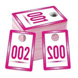 Live Number Tags 1-100,1.7&#034;X 2.5&#034; Live Number Cards with Normal and 001-100