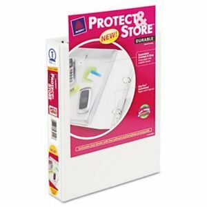 Avery Protect &amp; Store View Mini Binder, 1&#034; Capacity, White (AVE23011)