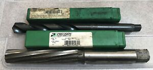 NEW PTD Precision Twist Drill PTD HSS 1” 181 USA &amp; Used 1 1/8” Cleveland Reamer.