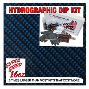 Hydrographic dip kit Bad Boy Blue Carbon Fiber hydro dip dipping 16oz