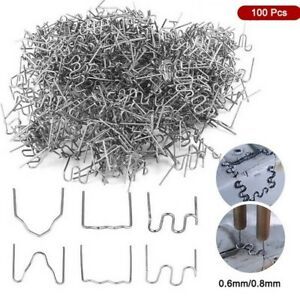 100PC 0.8mm / 0.6mm Hot Stapler Staples For Car Bumper Plastic Welder Repair Kit