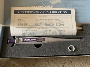 Hamilton Volume Adjustable Pipette Blue 10ul-100µL free shipping