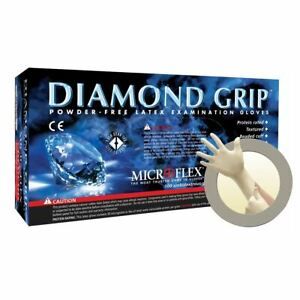 Microflex MF-300M Diamond Grip Exam Gloves, PF Latex Textured Fingers 100/ Box
