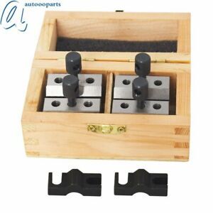 New 1-3/8x1-3/8x1-3/16&#034; PRECISION V-BLOCK PAIR With CLAMPS