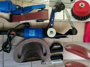 Pipe Polisher pipe tube sander 70 Belt 4 cup brush meatl wood rail pole polish