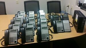 NEC SL1100 - 21 Used Phones w/ IP4NA-1228M-B Main Cabinet, Stock #1100063