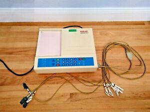 Schiller Cardiovit AT-2 612-Channel Resting ECG/EKG Machine Used-Powers-On