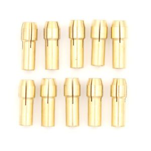 10pcs Brass Collet Mini Drill Chuck for Rotary Tool 4.8mm Dia 0.5mm-3.2mm TL  WM