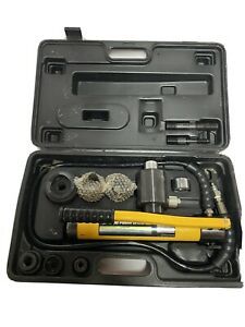 VEVOR 10 Ton 6 Dies Hydraulic Knockout Punch Driver Kit 1/2&#034;-2&#034; Hole Hand...