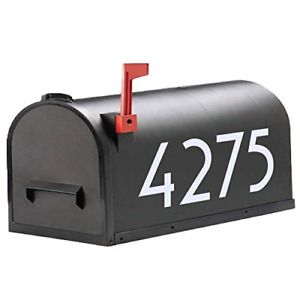 4 Set of Reflective Mailbox Numbers Sticker Decal Uzbek Style Numbers Set for or