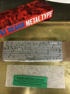 New Letterpress Type - 12 point Bembo Roman