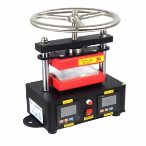 110V 2000+ Psi 2.4&#034;x4.7&#034; Rosin Press Hand Crank Duel Heated Plates Machine