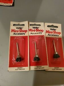 Weller Mini-Shoo Accessory MS201 Cup Brush lot of 3 L