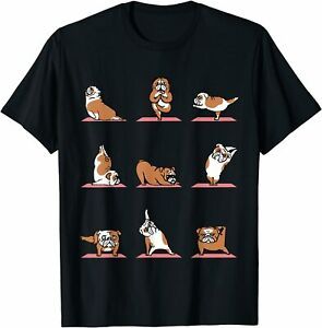 NEW LIMITED Puppy Dog And Meditation Funny T-Shirt S-3XL