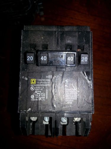 New 1 square d homt2020240 quad 20/40a 120/240v circuit breaker for sale