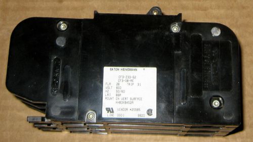 Eaton heinemann - three pole circuit breaker - hh83xb452 - 600 volts - cf3-g8-ae for sale