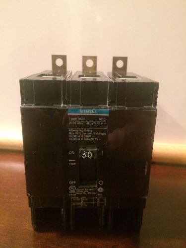 Siemens bqd330 277-480v 3 pole 30a circuit breaker for sale