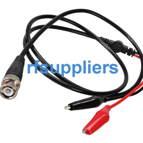 Bnc q9 to dual alligator clip oscilloscope test probe cable length 1m/3ft new for sale