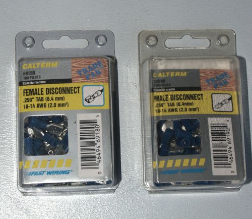 2-80 Count Boxes CALTERM Crimp Quick Disconnecters 16-14 AWG  male and female