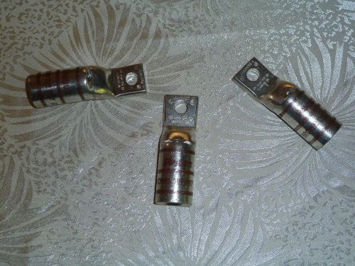Set of 3 panduit lcan500-38-6 code conductor lug for sale