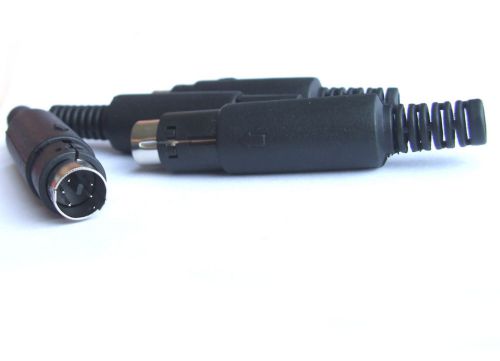 5 pcs 5 pin mini din jack male plug connector cables plastic handle soldering for sale