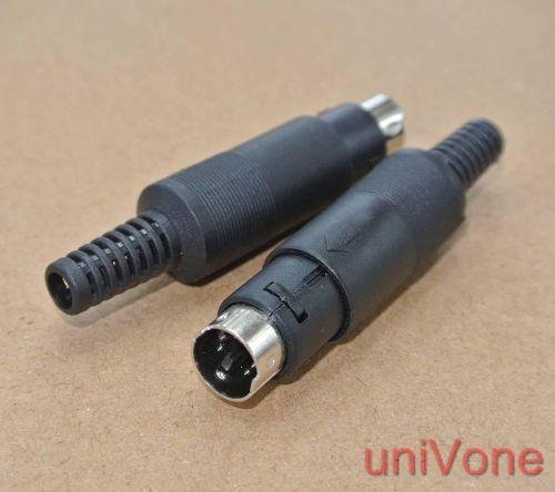 Mini DIN Plug 6-Pole 6Pin Solder Terminal x5pcs