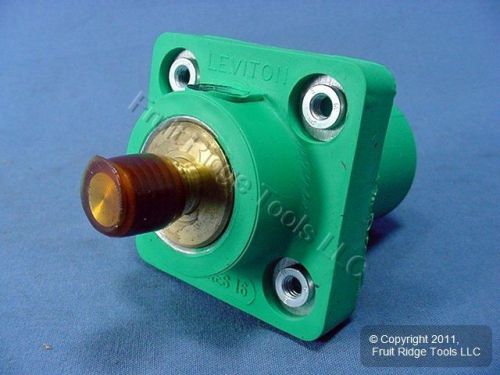 New leviton green cam-type plug panel receptacle 16 series 400a 600v 16r25-g for sale