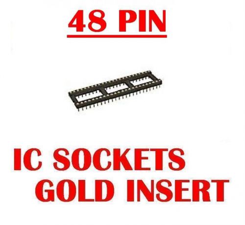 48 PIN MACHINE TOOLED IC SOCKETS GOLD INSERT (QTY 10)