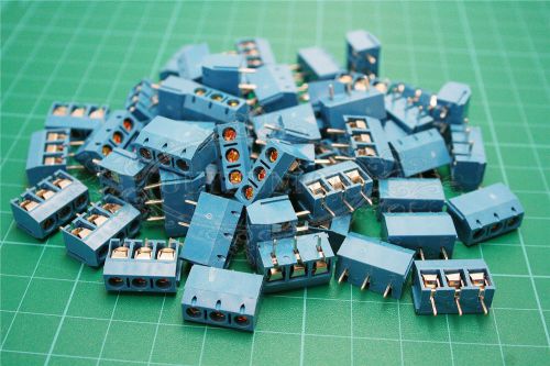 New 10pcs 5mm pitch 3-pin plug-in screw terminal block connector panel pcb mount for sale