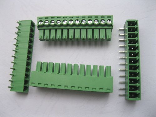 20 pcs angle 90° 12 pin 3.5mm screw terminal block connector pluggable type for sale