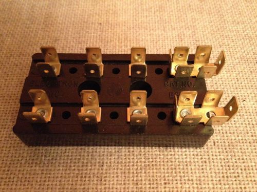 Terminal Block Strip, 8 Position, with Multi Tab Connections, brass