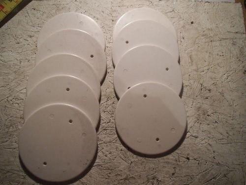 Lot of (9) 4-1/2&#034; dia. light cover plate white for sale