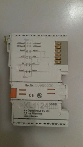 BECKHOFF  KL1124  5VDC FILTERTIME 0.2MS 4 INPUTS 3 WIRE SYSTEM
