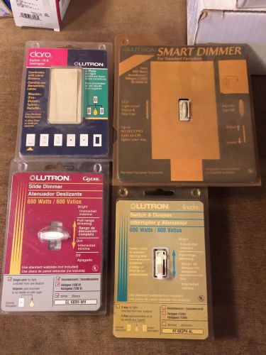 Lutron switches/dimmers; quantity 4 (grab bags)