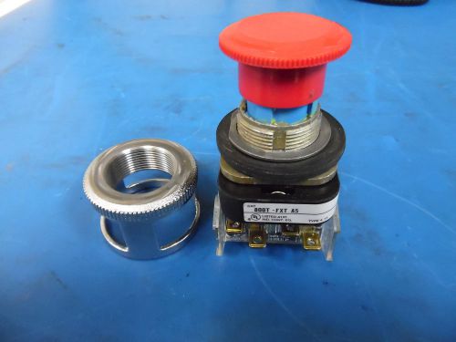 Allen bradley red push button mn: 800t-fxt-a5 series: t for sale
