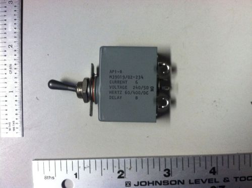 2 airpax circuit breaker toggle switch m39019/02-234 nsn 5925-01-041-3930 k1014 for sale