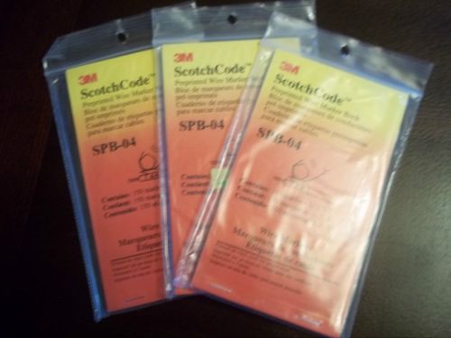 Lot of 3 3m scotchcode preprinted wire marker book spb-04 for sale